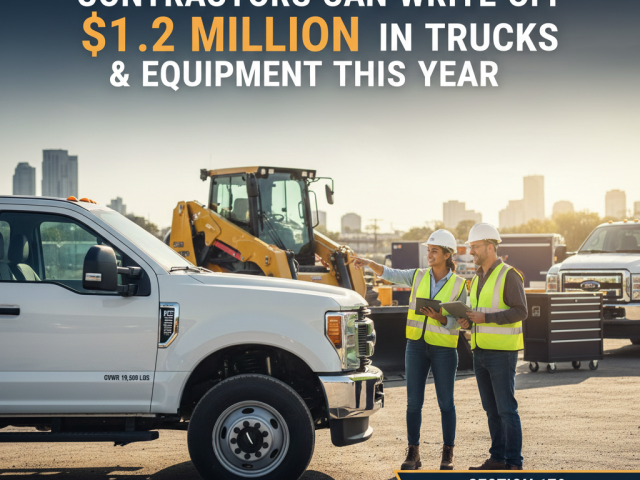 Section 179 & Bonus Depreciation 2025: How Florida Contractors Can Write Off $1.2M in Trucks & Equipment This Year